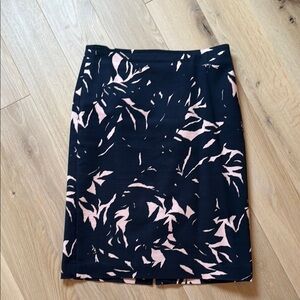 Ann Taylor Blue and Black Knee-Length Pencil Skirt for Work